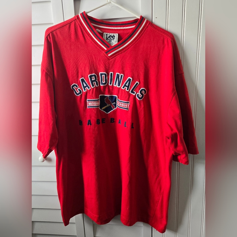 VTG Lee Sport St. Louis Cardinals Baseball Short Sleeve Tshirt Mens Size XL